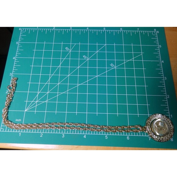 VTG Pierre Cardin Zodiac Diamond Pendant Necklace Virgo Articulated 18" - Picture 6 of 7